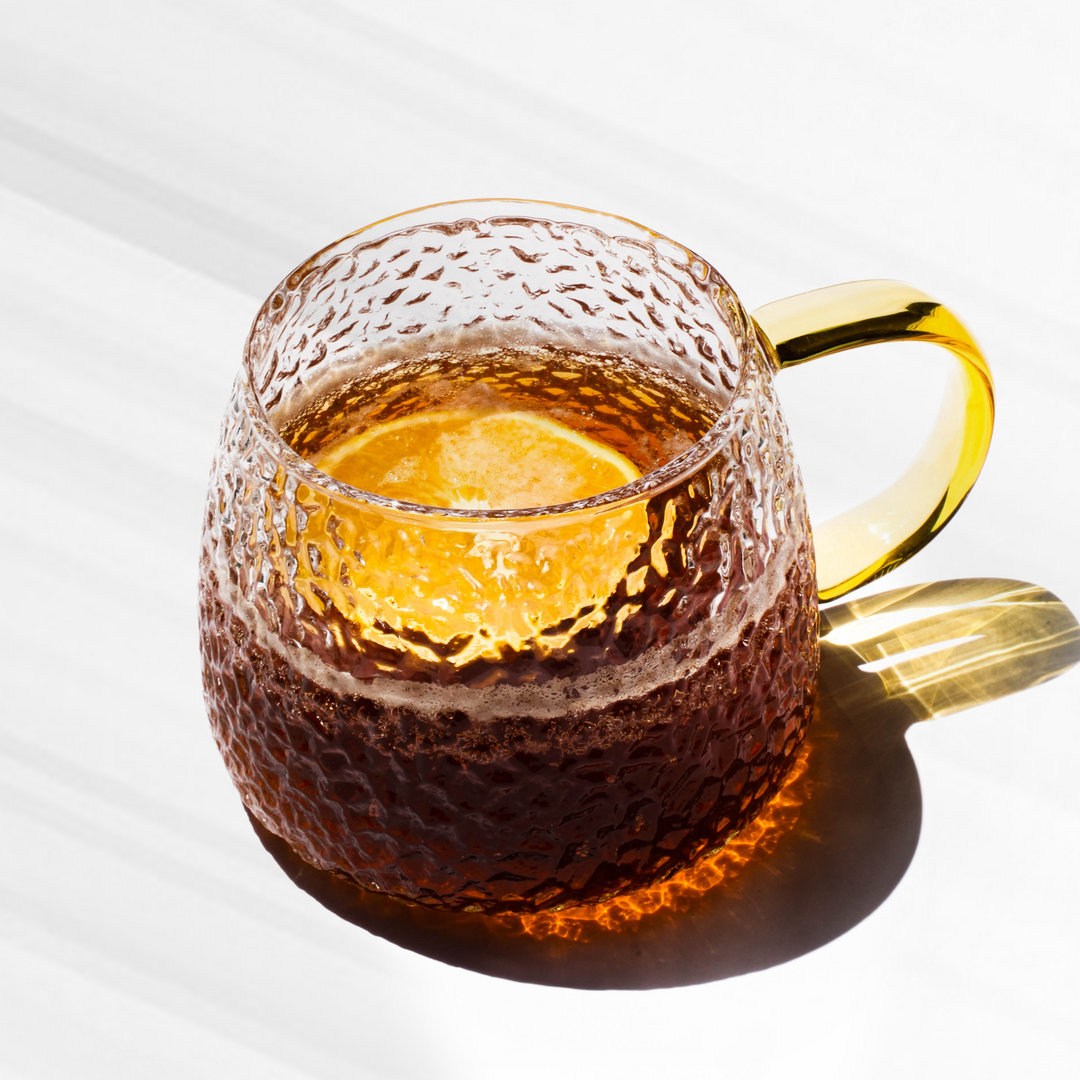 Dotted Textured Glass Mug : Crystal Clear Joy