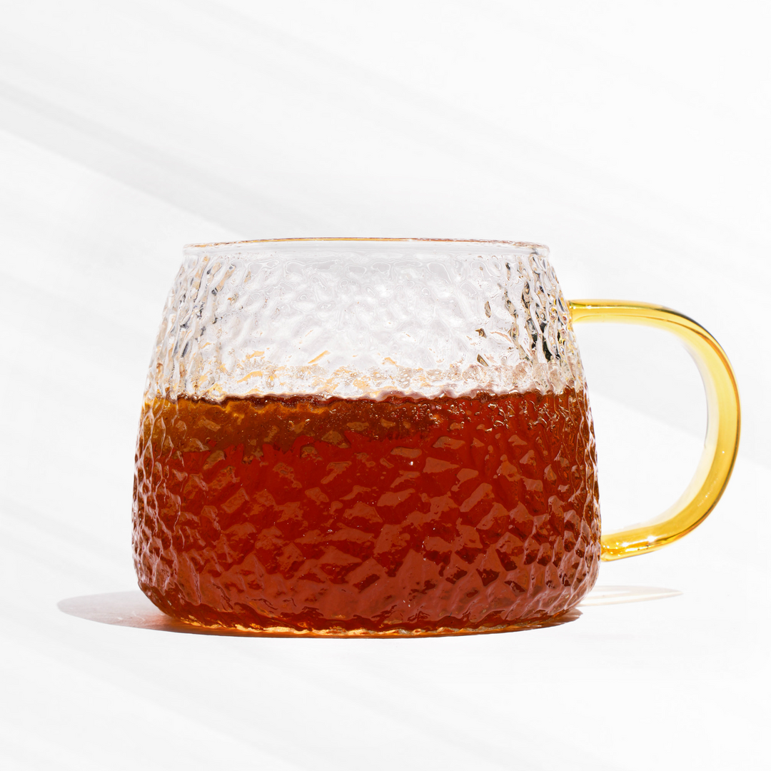 Dotted Textured Glass Mug : Crystal Clear Joy