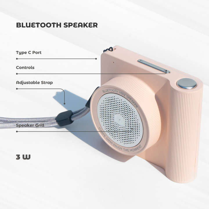 Bluetooth Camera Style Mini Speaker