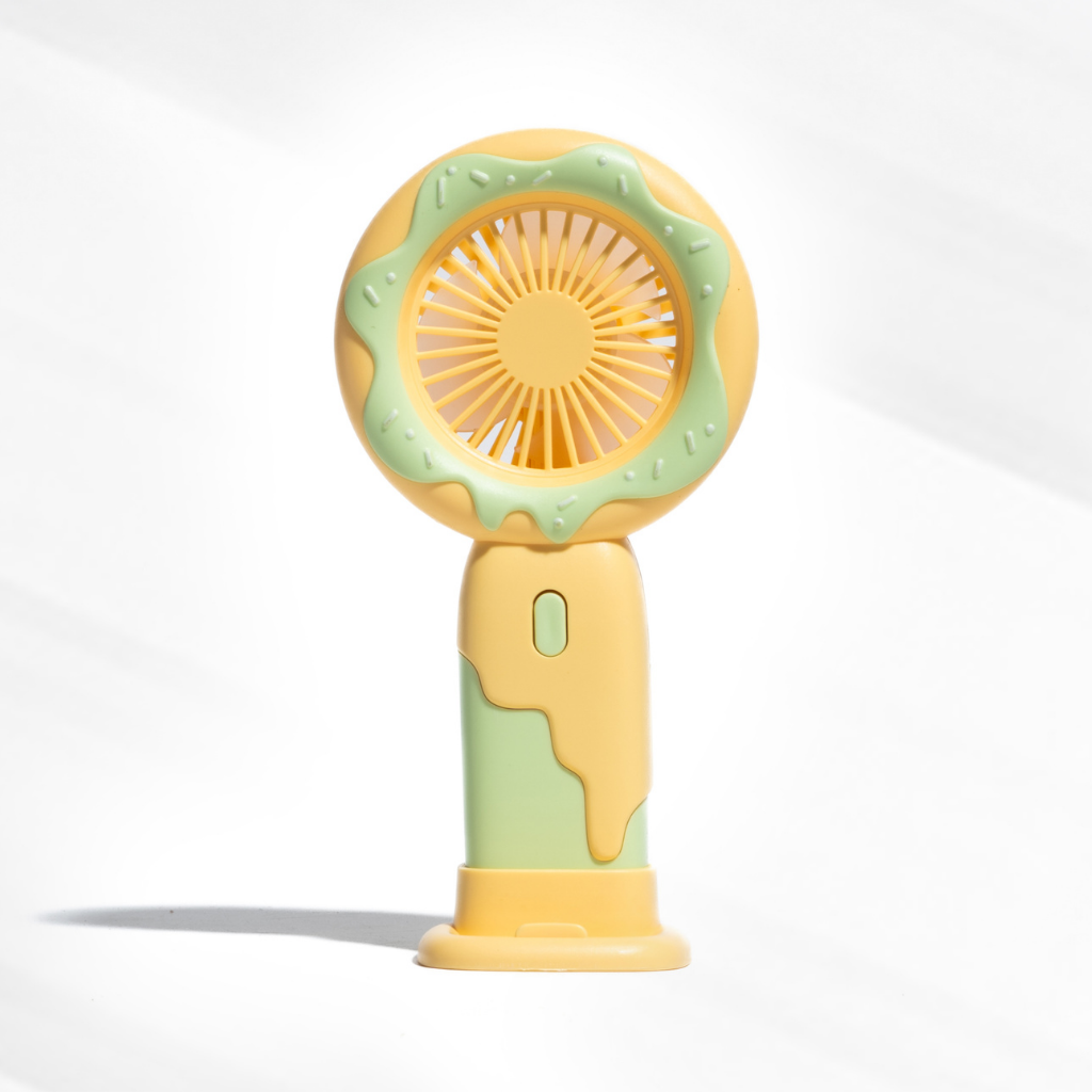 Doughnut Fan with Phone Stand - Yellow