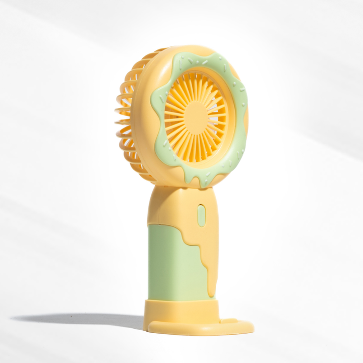 Doughnut Fan with Phone Stand - Yellow