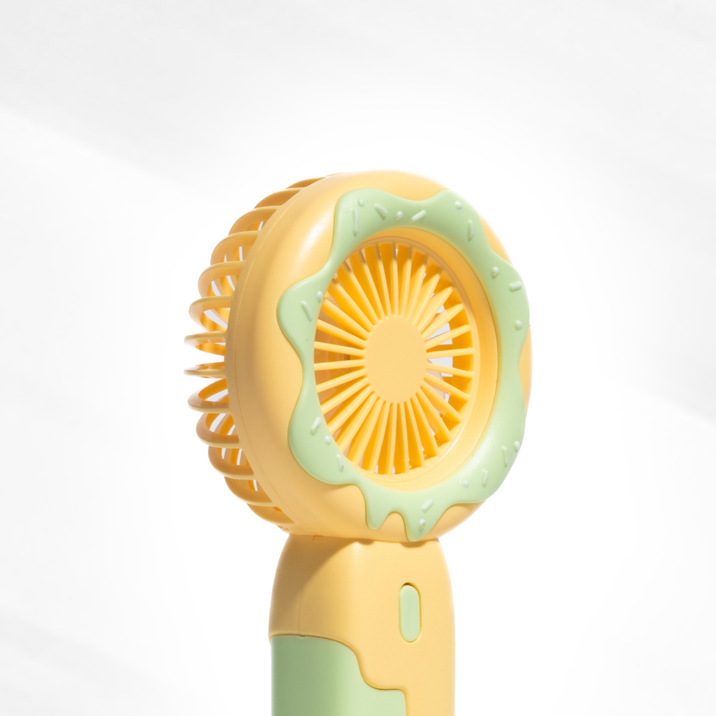 Doughnut Fan with Phone Stand - Yellow