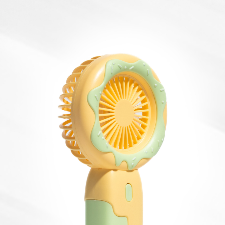 Doughnut Fan with Phone Stand - Yellow