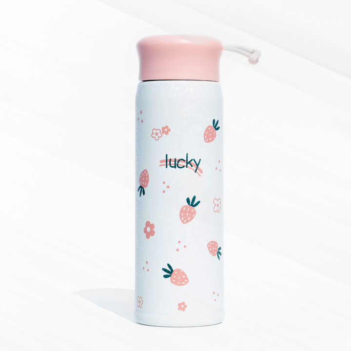 Leakproof Strawberry Print Flask