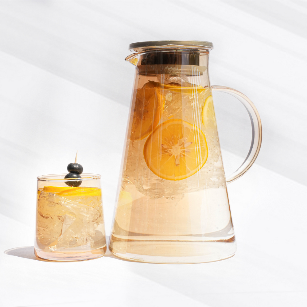 Luxury Drinkware - The Complete Glass Pitcher and 6 Cup Set