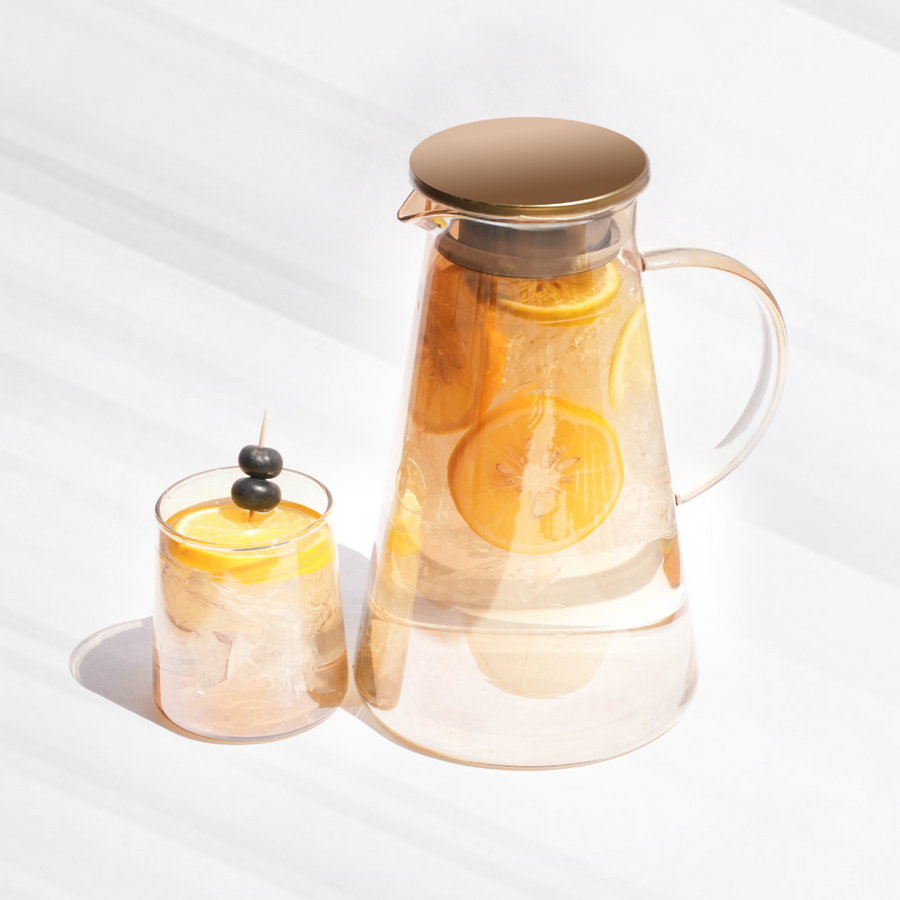 Luxury Drinkware - The Complete Glass Pitcher and 6 Cup Set