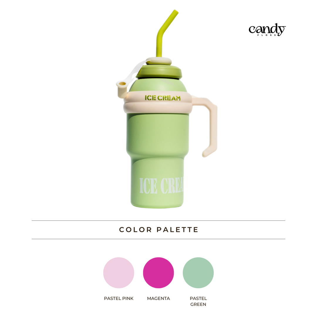 Trendy Ice Cream Tumbler – Stanley Style, Insulated & Stylish