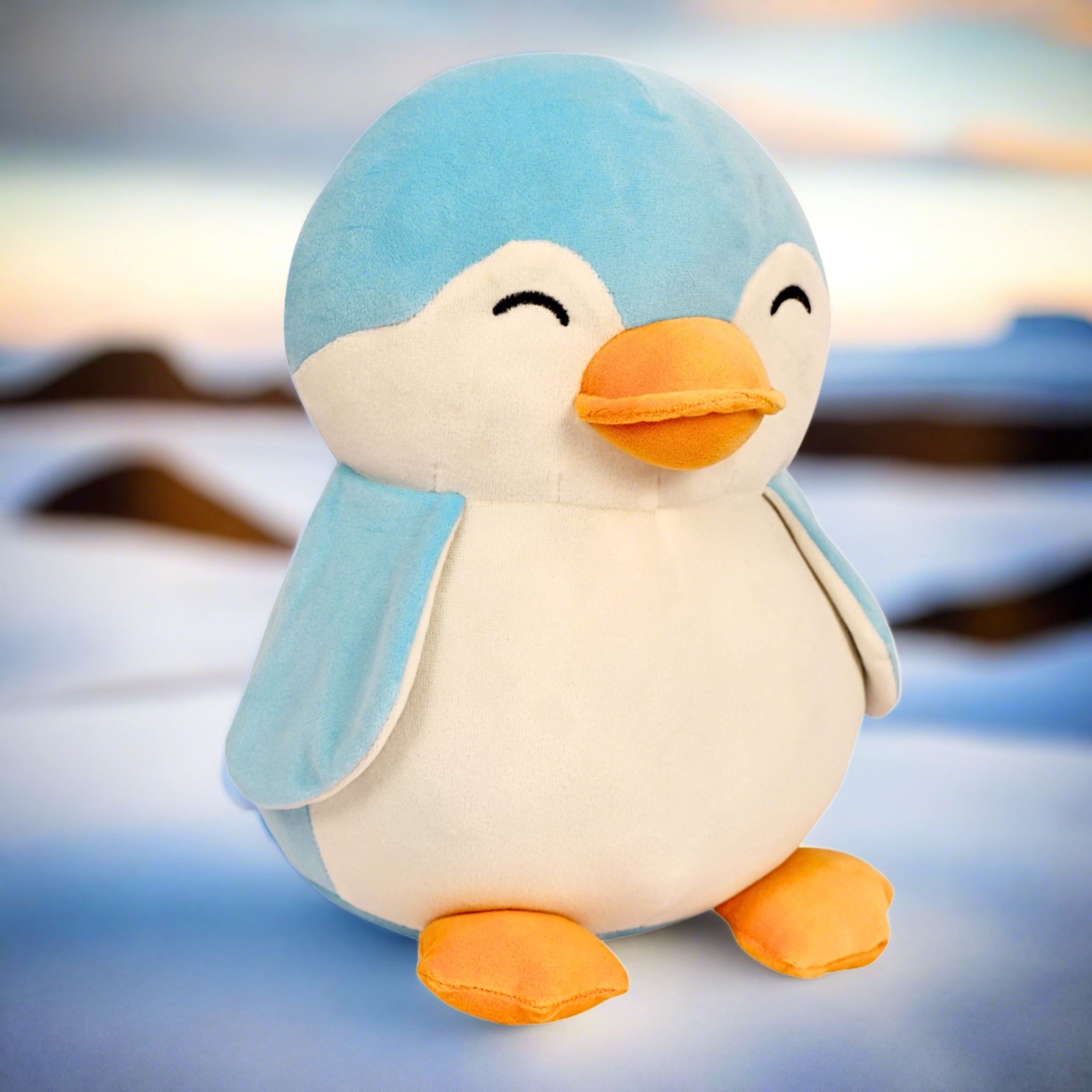 Blue penguin plush on sale