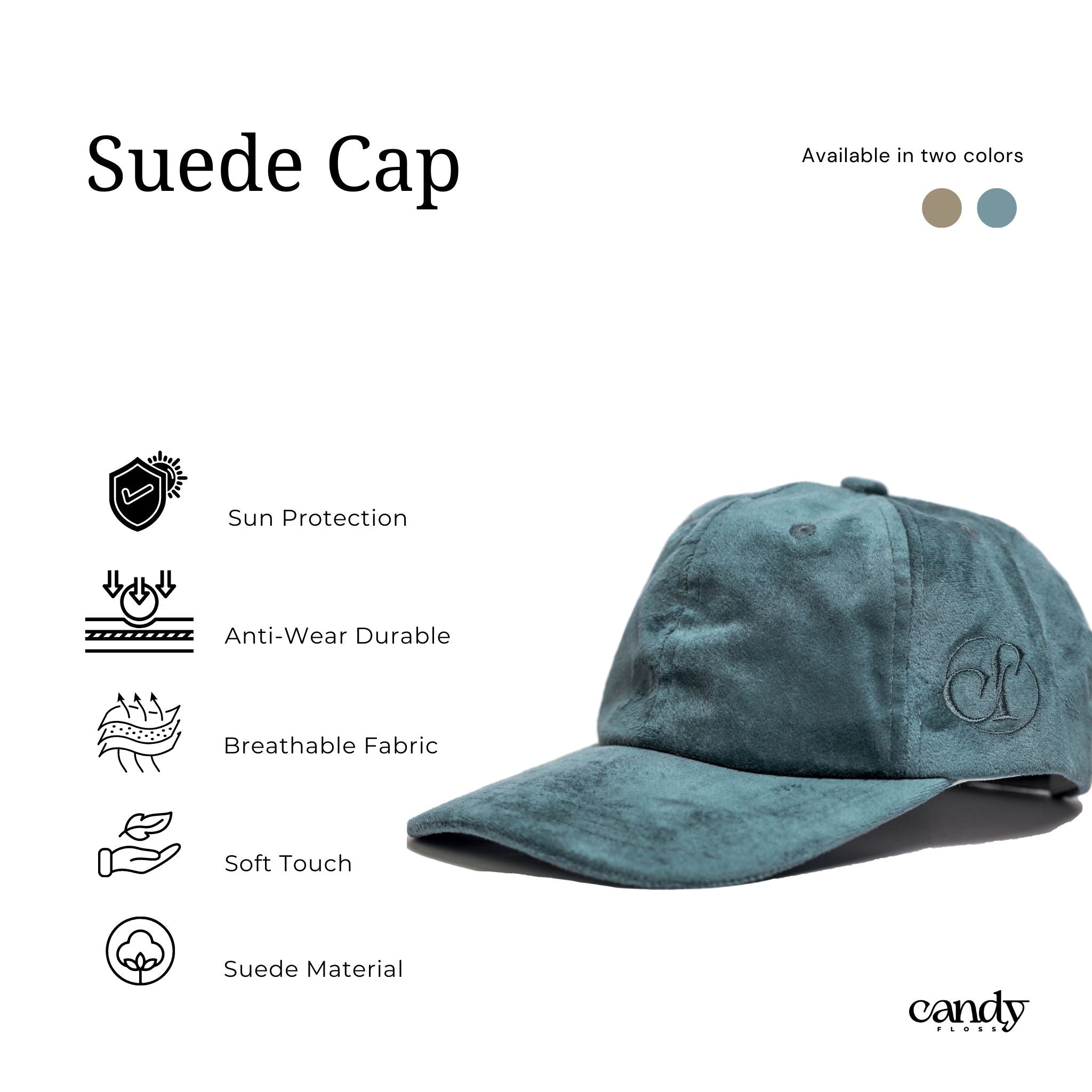 Blue best sale suede cap